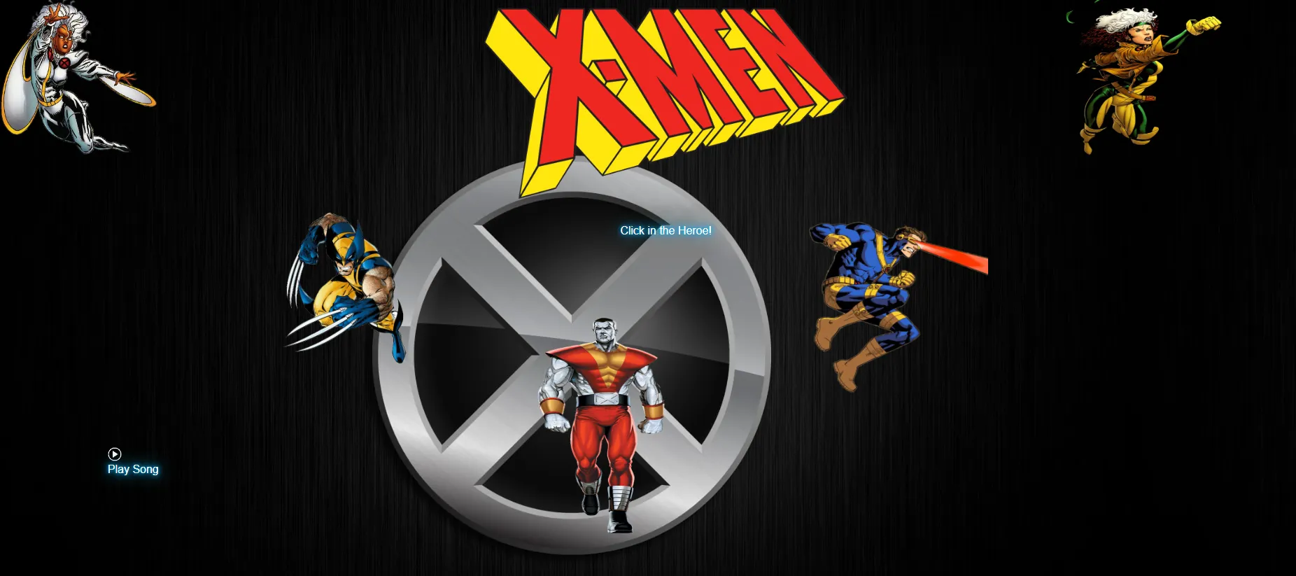 A screenshot of https://xmen.netlify.app/